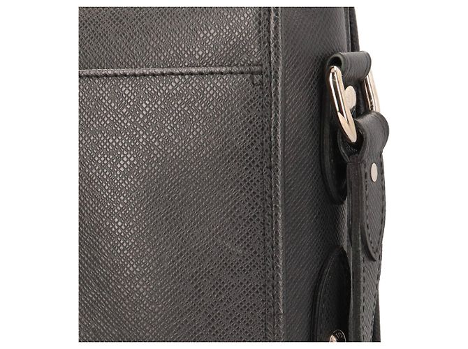 Borsa a tracolla Louis Vuitton Andrey Taiga Nero Grigio - vista 9