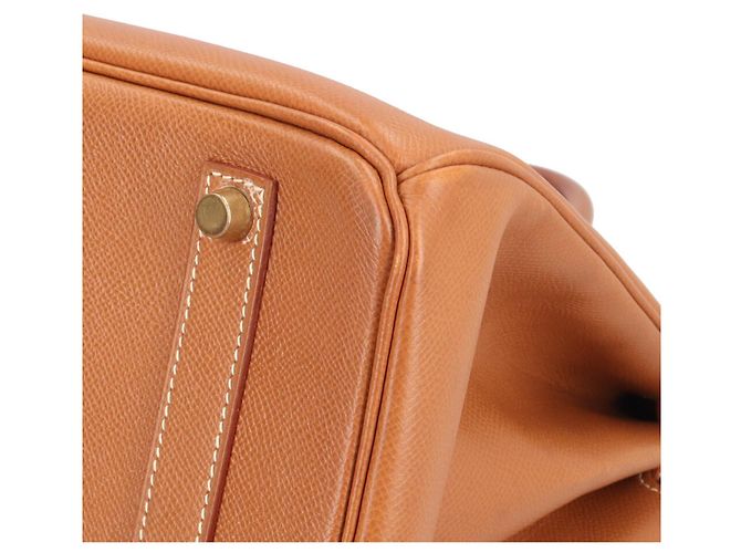 Hermès Sac à main Hermes Birkin 35 en cuir Togo marron Doré - vue 10