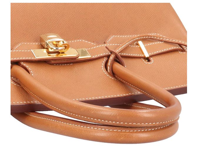 Hermès Sac à main Hermes Birkin 35 en cuir Togo marron Doré - vue 13