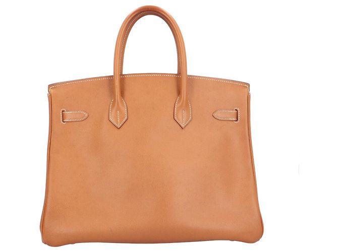 Hermès Sac à main Hermes Birkin 35 en cuir Togo marron Doré - vue 3
