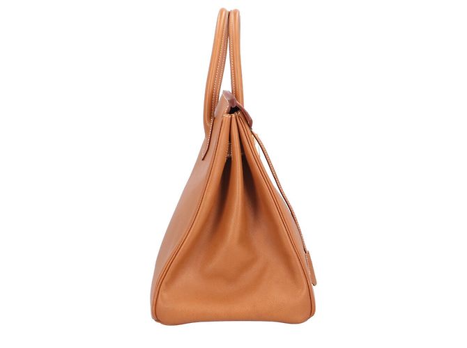Hermès Sac à main Hermes Birkin 35 en cuir Togo marron Doré - vue 4
