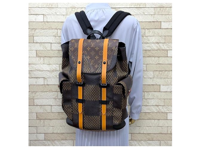 Zaino Louis Vuitton NIGO Collaboration Damier Giant Marrone - vista 2