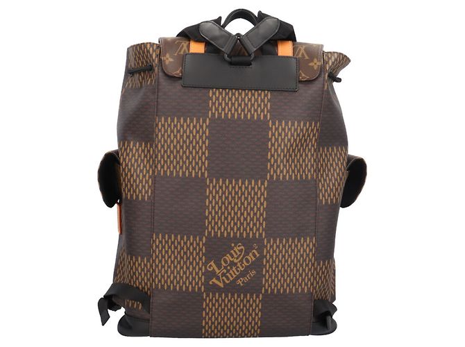Zaino Louis Vuitton NIGO Collaboration Damier Giant Marrone - vista 3