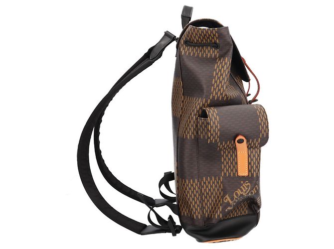 Zaino Louis Vuitton NIGO Collaboration Damier Giant Marrone - vista 4