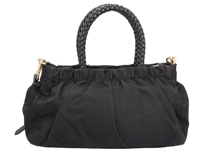 Bolsa de ombro Prada em nylon Preto - vista 3