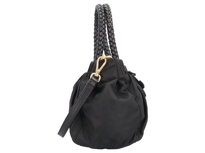Bolsa de ombro Prada em nylon Preto - vista 4