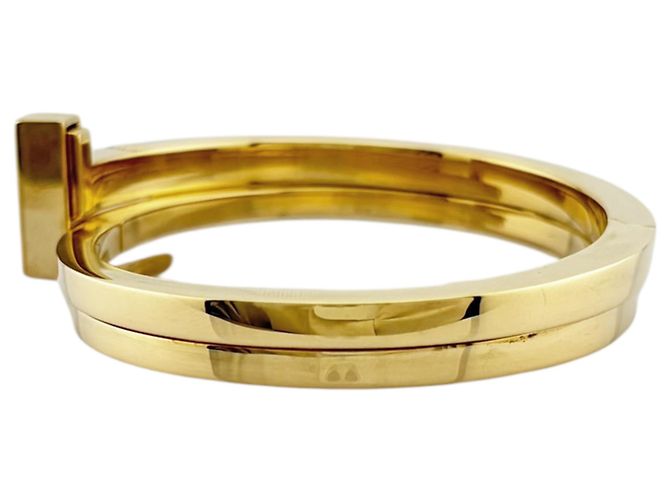 Autre Marque Bracciale rigido Tiffany & Co. T Square Wrap in oro giallo 18K - vista 3
