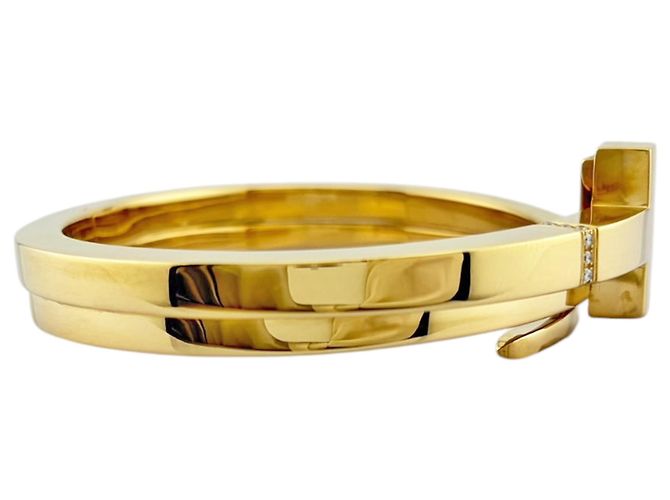 Autre Marque Bracciale rigido Tiffany & Co. T Square Wrap in oro giallo 18K - vista 5