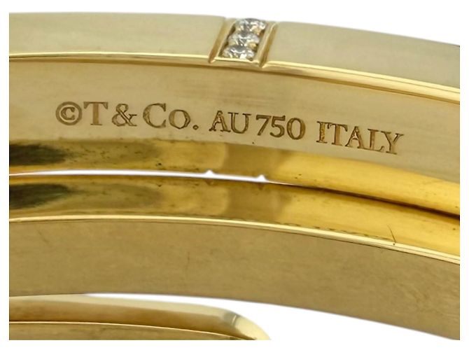 Autre Marque Bracciale rigido Tiffany & Co. T Square Wrap in oro giallo 18K - vista 6