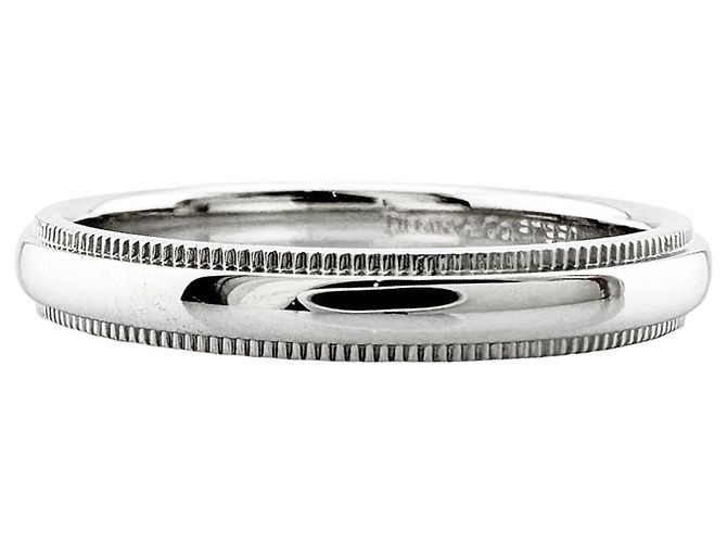 Autre Marque Anello Tiffany & Co. Milgrain in platino - vista 4