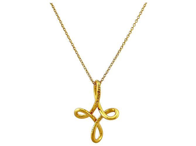 Autre Marque Collana Croce Infinity Tiffany & Co. in Oro Giallo 18K - vista 3