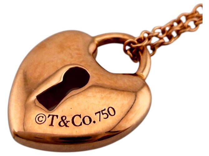 Autre Marque Collana Heart Lock di Tiffany & Co. in oro rosa 18K - vista 5