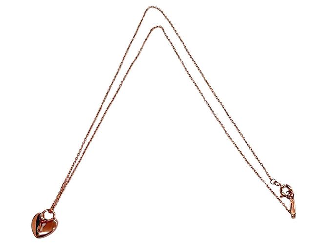 Autre Marque Collana Heart Lock di Tiffany & Co. in oro rosa 18K - vista 8