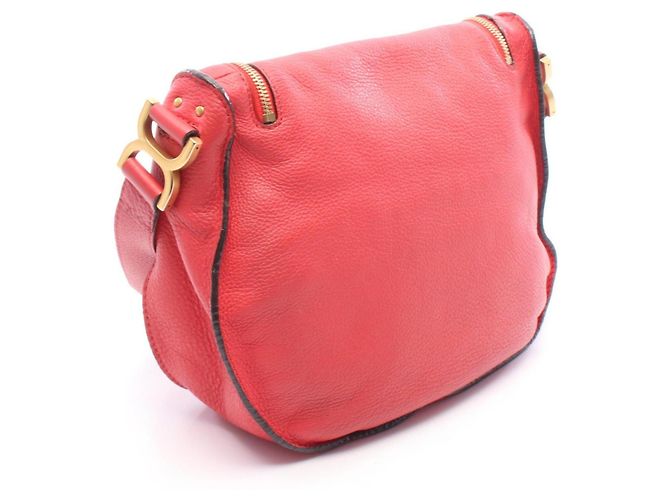 Bolso de hombro Chloé Marcie de piel roja - vista 2