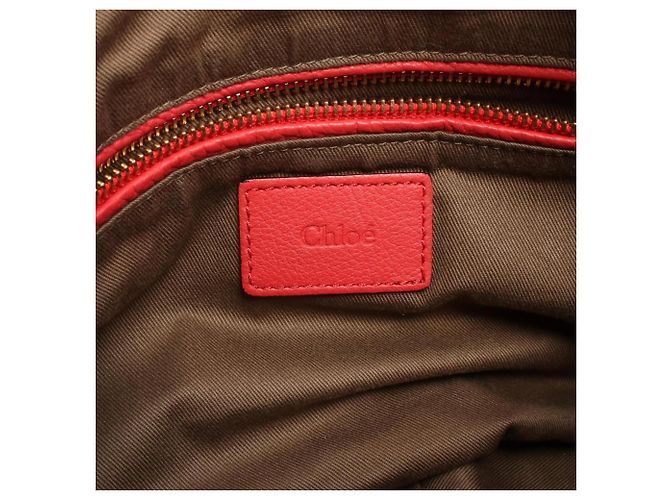 Bolso de hombro Chloé Marcie de piel roja - vista 4