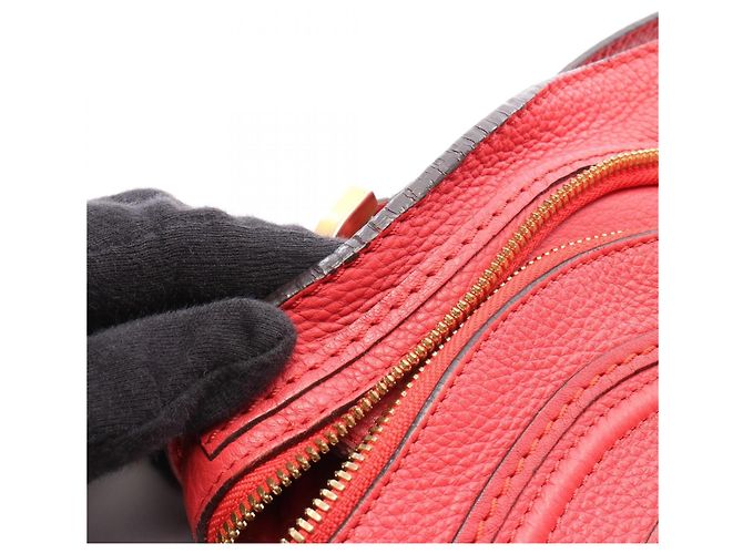 Bolso de hombro Chloé Marcie de piel roja - vista 6