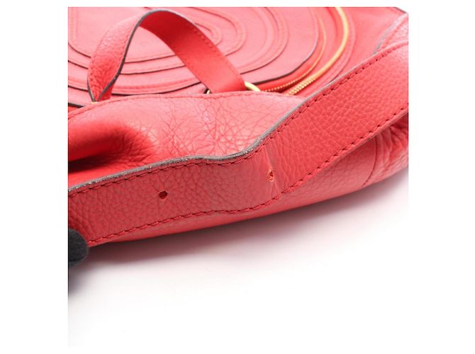 Bolso de hombro Chloé Marcie de piel roja - vista 7