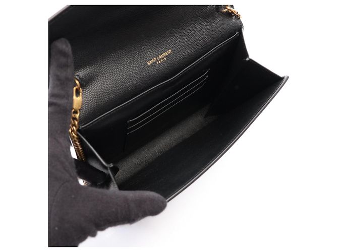 Borsa a tracolla Yves Saint Laurent Paris Cassandra Nero - vista 3