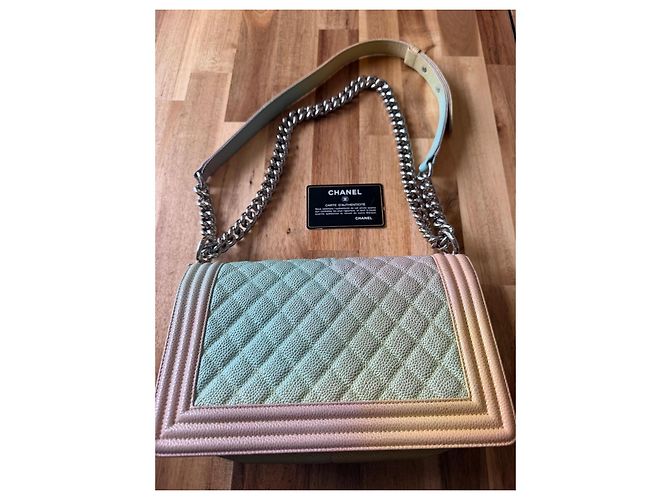 Chanel Boy Medium Regenbogenleder Klapptasche Mehrfarben - Ansicht 4