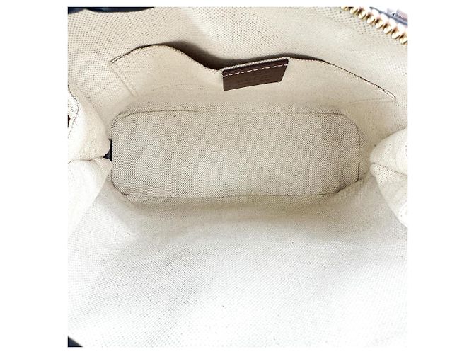 Gucci Horsebit 1955 Top Handle GG Coated Canvas with Leather Mini Marrone - vista 5