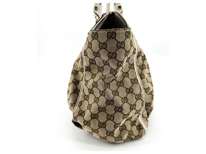 Gucci D-Ring GG Canvas Medium Beige - vista 4