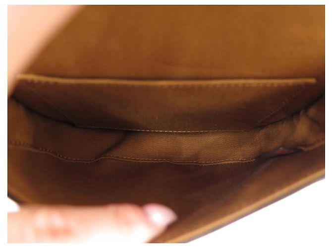Céline NUOVA BORSA A MANO CELINE MINI BESACE TOILE TRIOMPHE 196702 BORSA A TRACCOLLA Marrone - vista 13