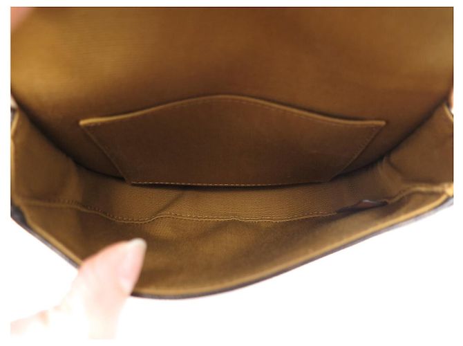 Céline NUOVA BORSA A MANO CELINE MINI BESACE TOILE TRIOMPHE 196702 BORSA A TRACCOLLA Marrone - vista 17