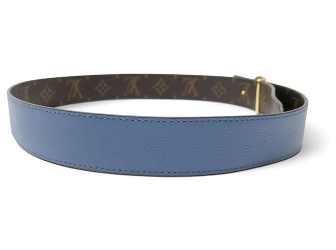 NEU LOUIS VUITTON LV CIRCLE WENDELGÜRTEL LEINWAND & LEDER 85 BLAU - Ansicht 10