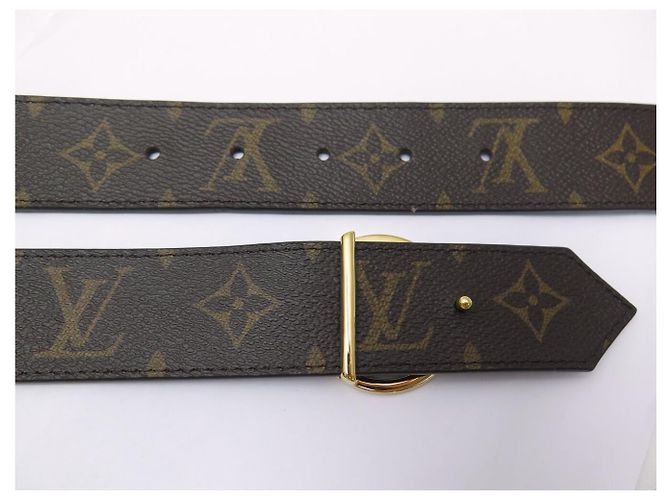 NEU LOUIS VUITTON LV CIRCLE WENDELGÜRTEL LEINWAND & LEDER 85 BLAU - Ansicht 12