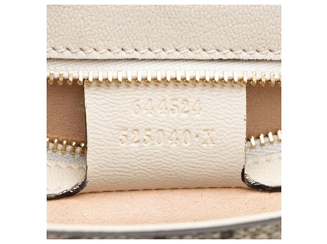 Borsa a tracolla piccola Gucci GG Supreme Padlock Saddle Marrone Beige - vista 5