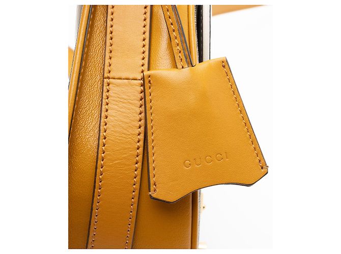 Borsa a tracolla piccola Gucci GG Supreme Padlock Saddle Marrone Beige - vista 8
