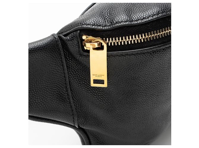 Autre Marque Borsa cintura classica Saint Laurent in pelle di vitello Monogram Cassandre Nero - vista 10