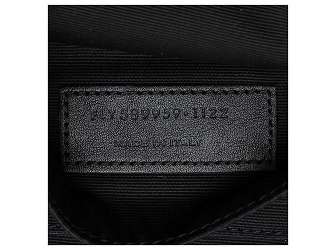 Autre Marque Borsa cintura classica Saint Laurent in pelle di vitello Monogram Cassandre Nero - vista 6