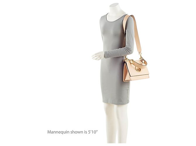 Borsa a spalla media Fendi Leather Kan I F Marrone Beige - vista 5