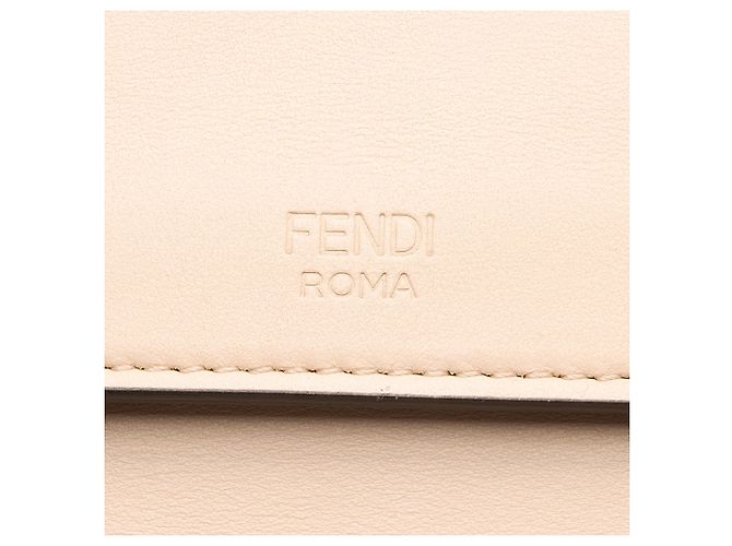 Borsa a spalla media Fendi Leather Kan I F Marrone Beige - vista 9