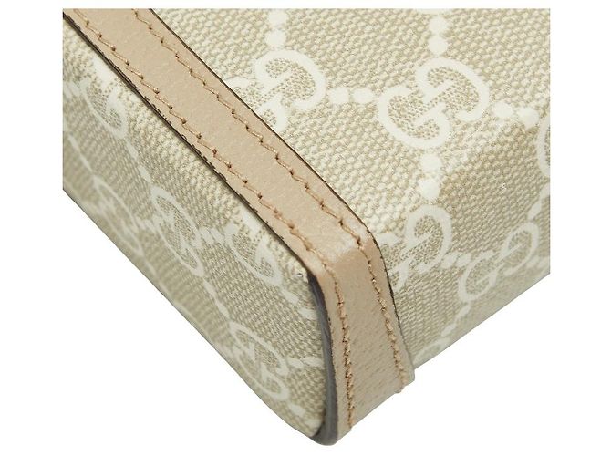 Borsa a tracolla mini Gucci GG Supreme Horsebit 1955 Marrone Beige - vista 5