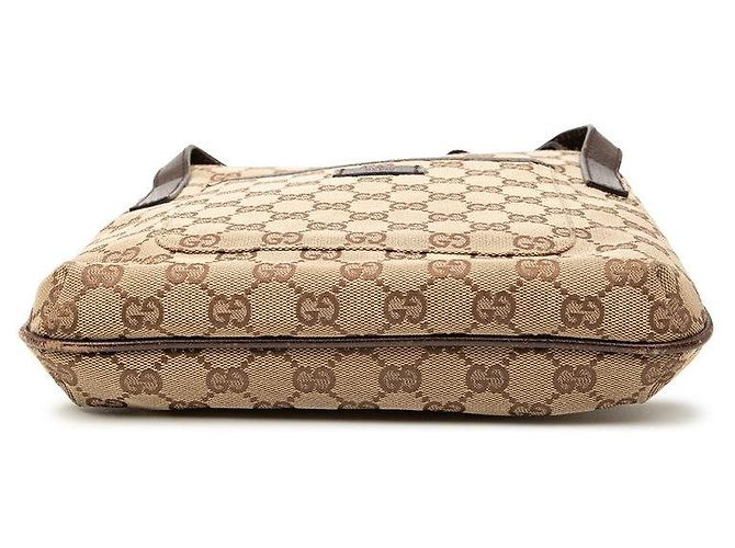 Gucci GG Canvas Crossbody-Tasche Braun Beige - Ansicht 3