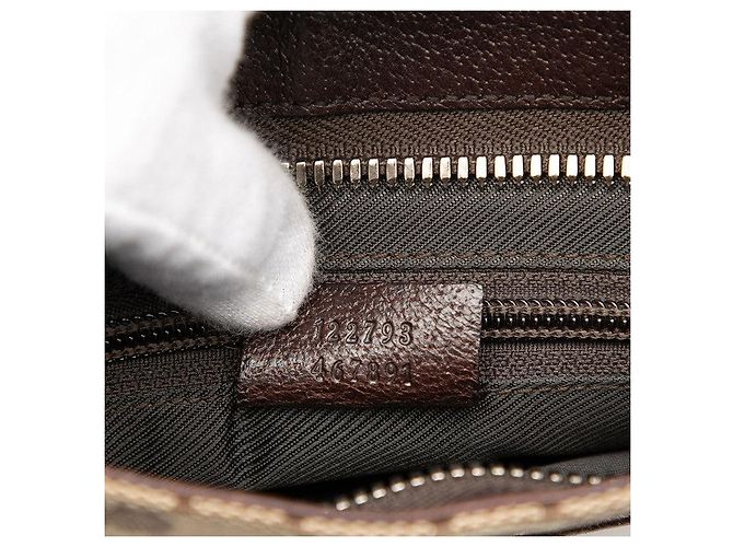 Gucci GG Canvas Crossbody-Tasche Braun Beige - Ansicht 6