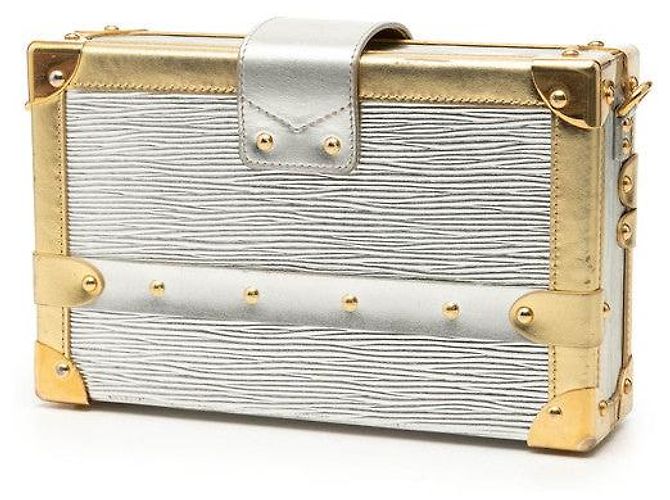 Borsa a tracolla Louis Vuitton Metallic Epi Petite Malle Multicolore - vista 2