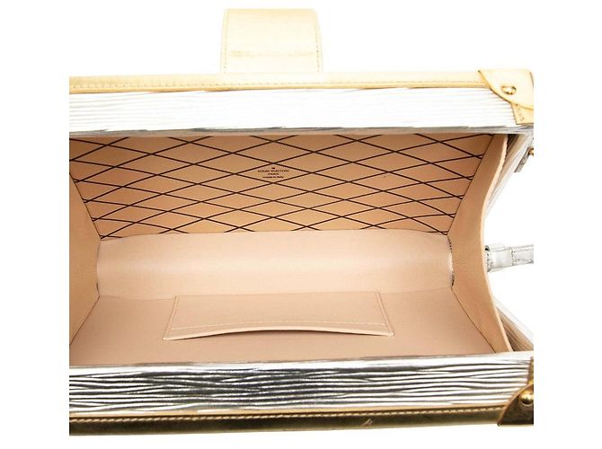 Borsa a tracolla Louis Vuitton Metallic Epi Petite Malle Multicolore - vista 4