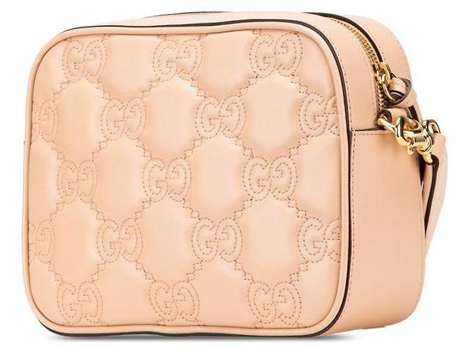 Borsa a tracolla piccola Gucci GG Matelassé Marrone Beige - vista 2