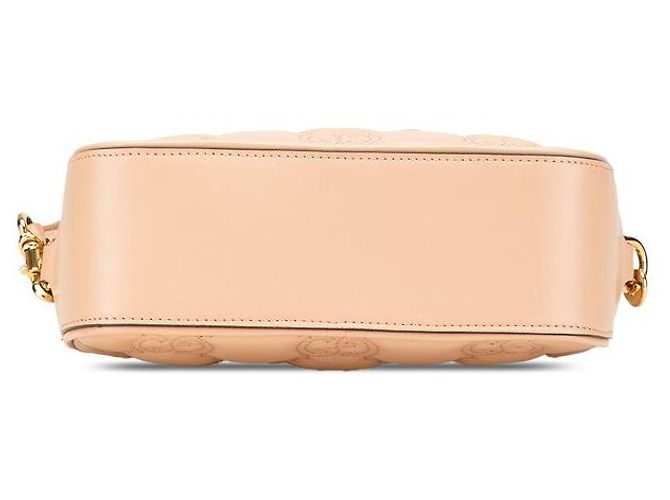 Borsa a tracolla piccola Gucci GG Matelassé Marrone Beige - vista 3