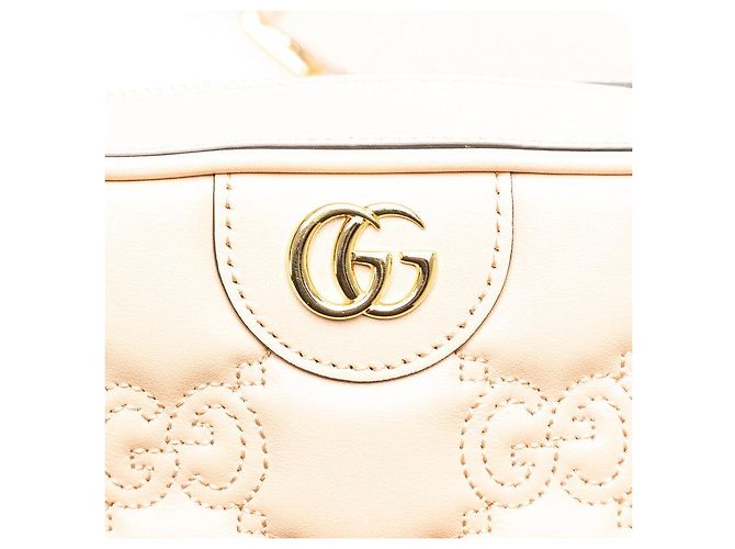 Borsa a tracolla piccola Gucci GG Matelassé Marrone Beige - vista 5