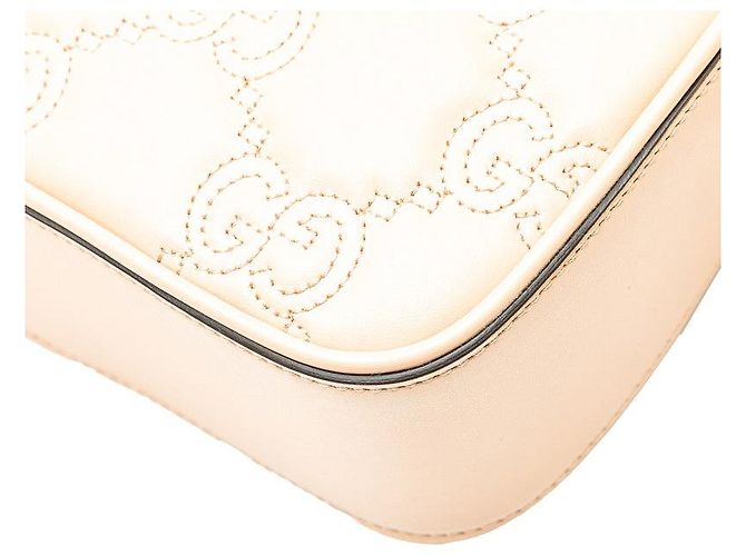 Borsa a tracolla piccola Gucci GG Matelassé Marrone Beige - vista 7