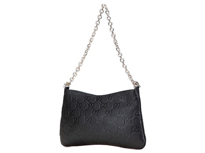 Gucci GG Emblem Medium Chain Handtasche Schwarz - Ansicht 2