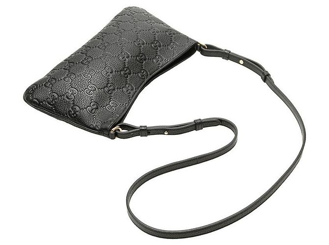 Gucci GG Emblem Medium Chain Handtasche Schwarz - Ansicht 7