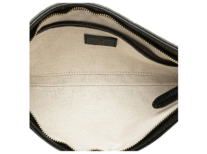 Gucci GG Emblem Medium Chain Handtasche Schwarz - Ansicht 9