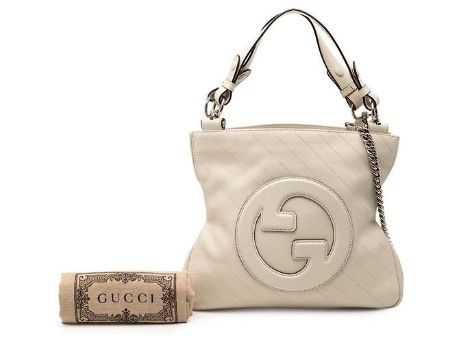 Gucci Blondie Small Tote 2WAY Blanco - vista 8