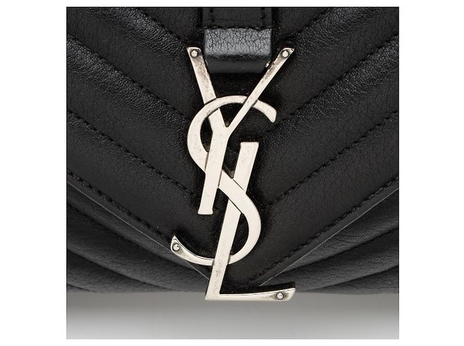 Autre Marque Borsa a tracolla Large College in pelle di vitello matelassé con monogramma Saint Laurent Nero - vista 9