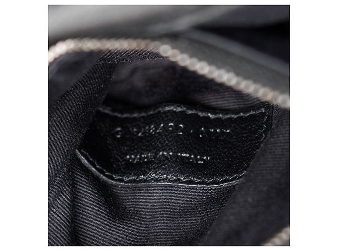 Autre Marque Bolso de hombro mini College de piel de becerro acolchada con monograma Saint Laurent Negro - vista 6